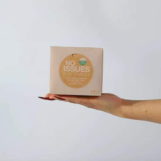 Vegan and Free From Peticides & Fertiliser 2/3ply Facial Cubic Tissue Box
