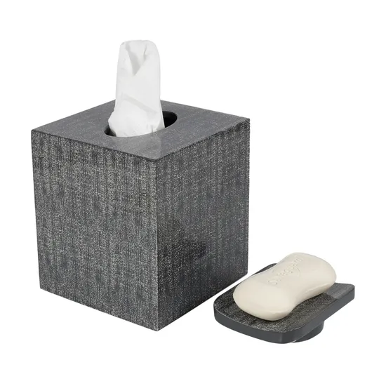 Newest Wholesale Handmade Eco Friendly Green Matte Lacquer Wooden Square Luxury Tissue Box