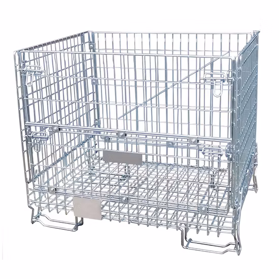 High Quality Warehouse Stackable Steel Wire Mesh Container Basket