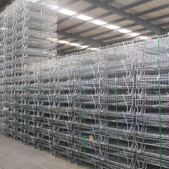 High Quality Warehouse Stackable Steel Wire Mesh Container Basket