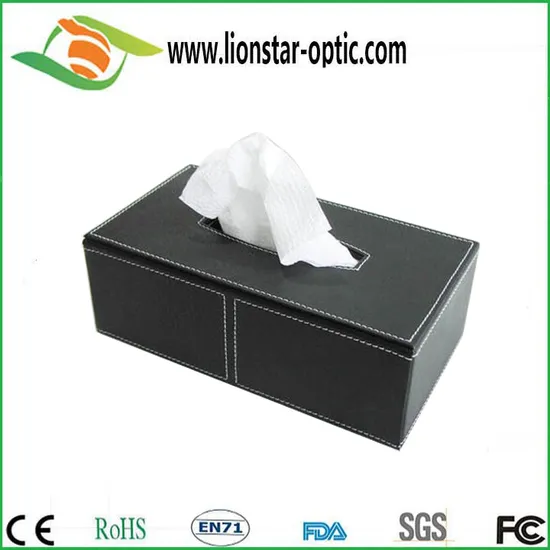 PU Leather Refillable Customized Tissue Box Facial Holder Box for Room Hotel 