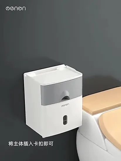 Wall Mount Toilet Paper Holder Waterproof Tissue Storage Box Creative Bathroom Accessories 